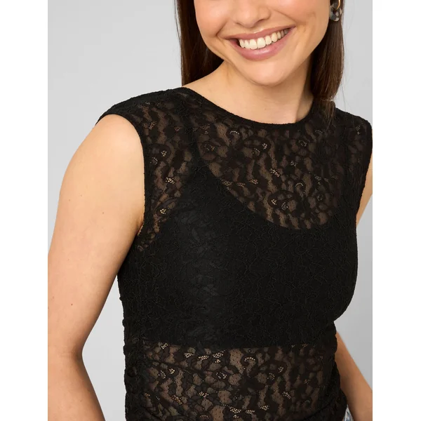 Top en dentelle Noir