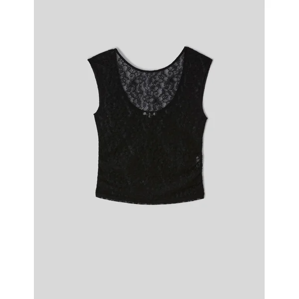 Top en dentelle Noir