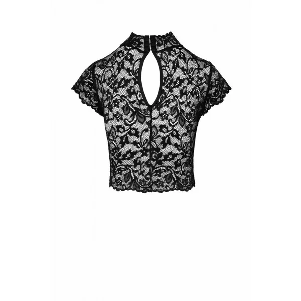 Top en dentelle transparent noir Obsessive