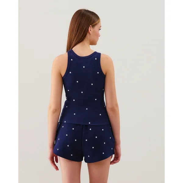 Top en jersey avec broderies