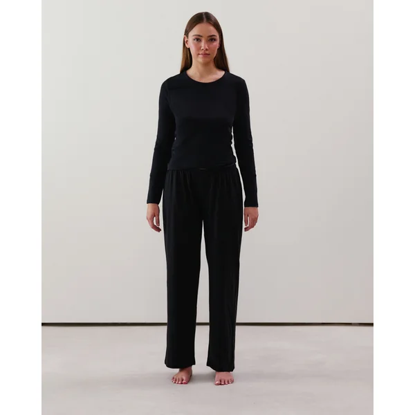 Top en jersey noir