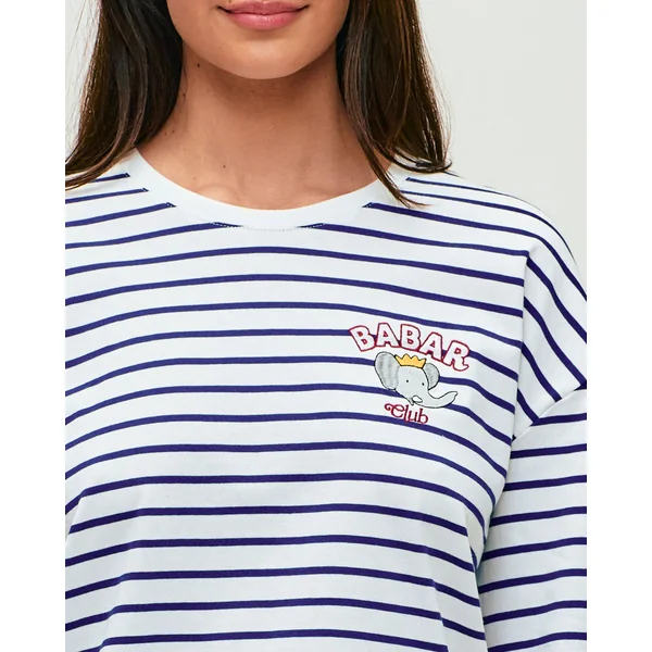 Top marinière en coton Babar