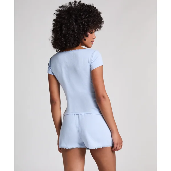 Top Pointelle - Bleu