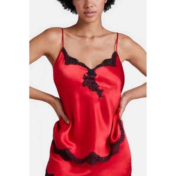 Top Rouge Aubade Toi Mon Amour en soie Aubade