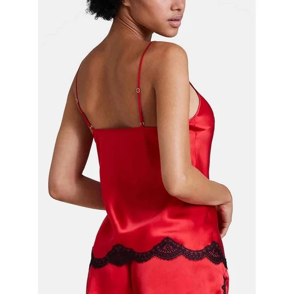 Top Rouge Aubade Toi Mon Amour en soie Aubade