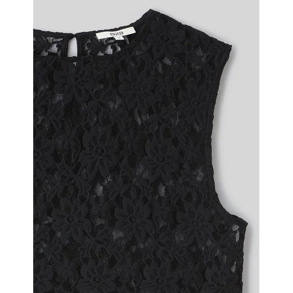 Top sans manches en dentelle Noir