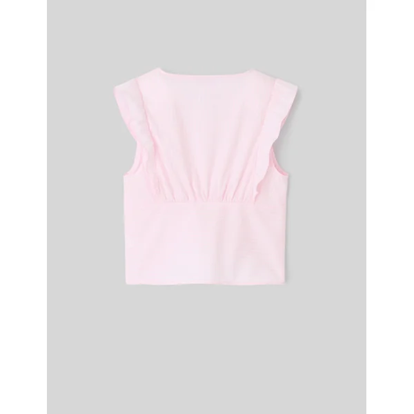 Top sans manches rayé Rose pâle