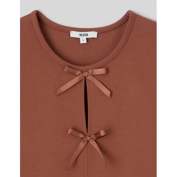 Top sans manches à nœuds Camel