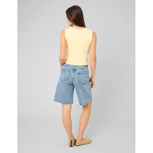 Top sans manches à nœuds JAUNE PASTEL