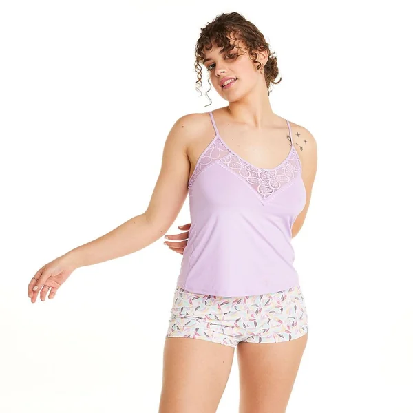 Top + short lilas Entracte violet Pomm Poire