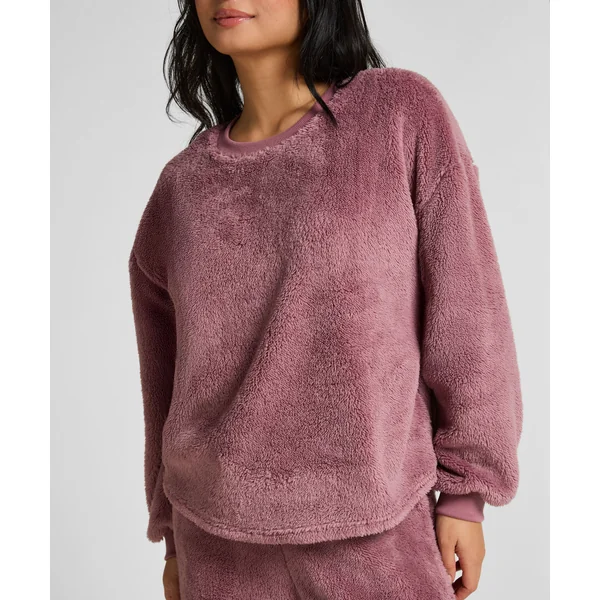 Top à manches longues Fluffy Fleece - Rose