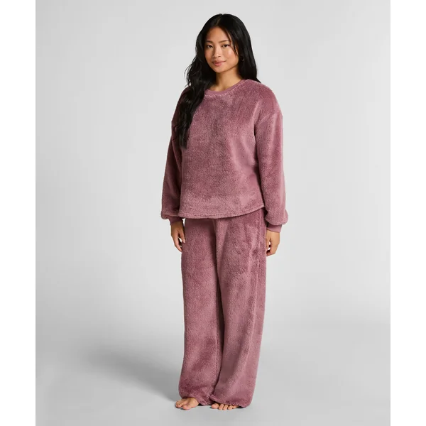Top à manches longues Fluffy Fleece - Rose