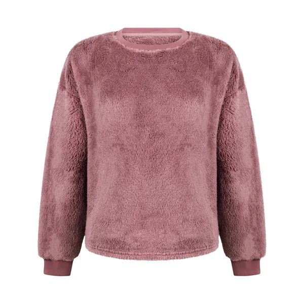 Top à manches longues Fluffy Fleece - Rose