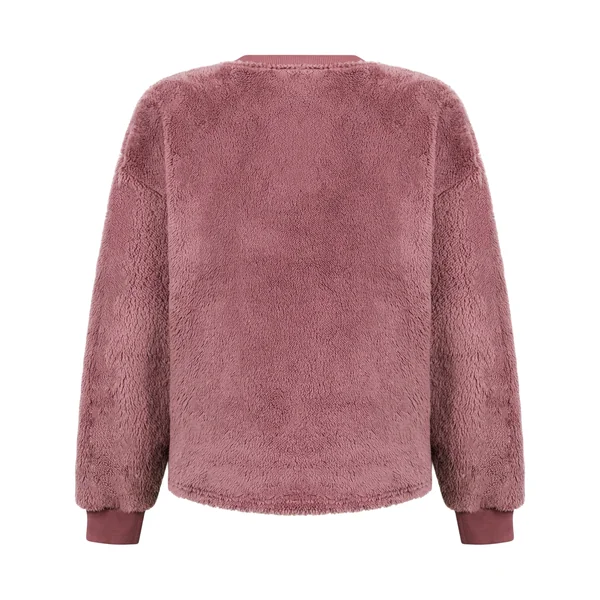 Top à manches longues Fluffy Fleece - Rose