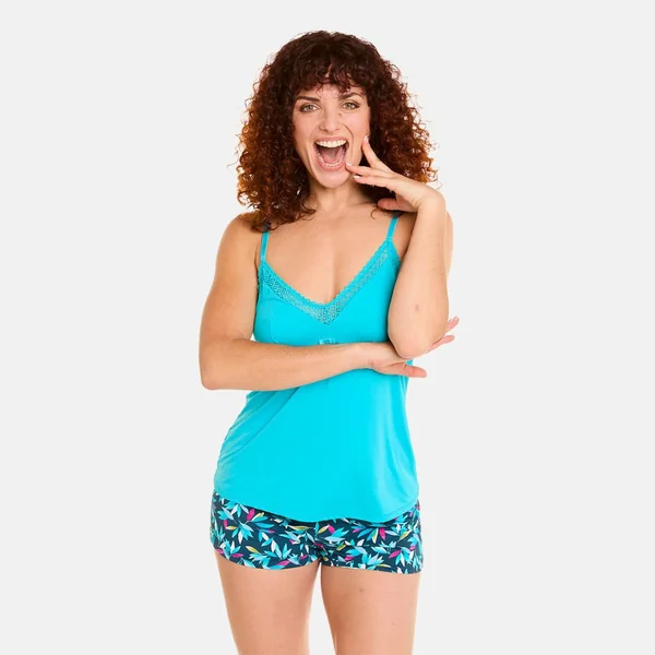 Top-short Bleu Turquoise Pomm Poire