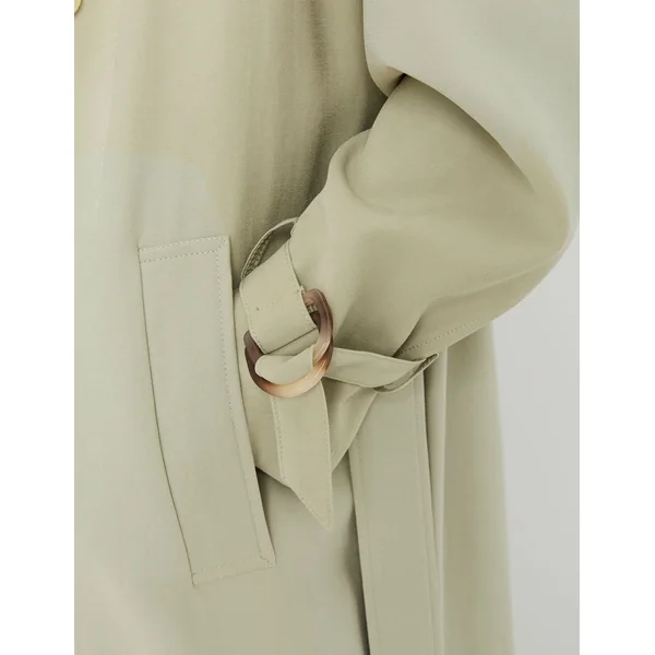 Trench long Vert kaki