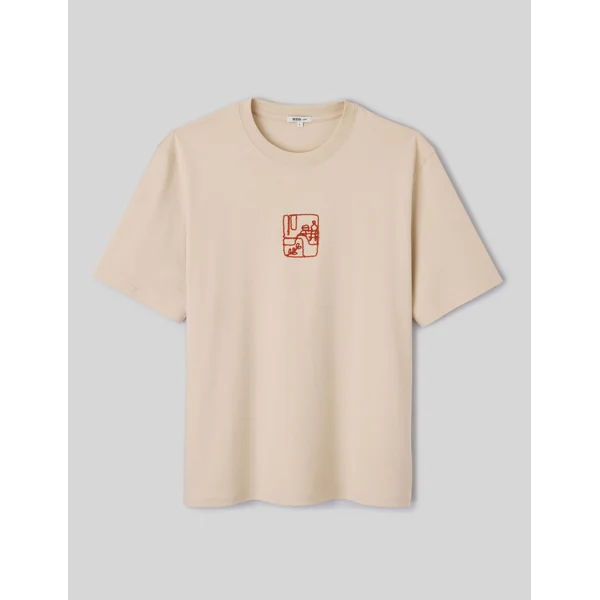 T-shirt animation corde Blanc cassé