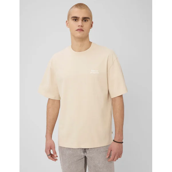 T-shirt animation devant/dos Blanc cassé