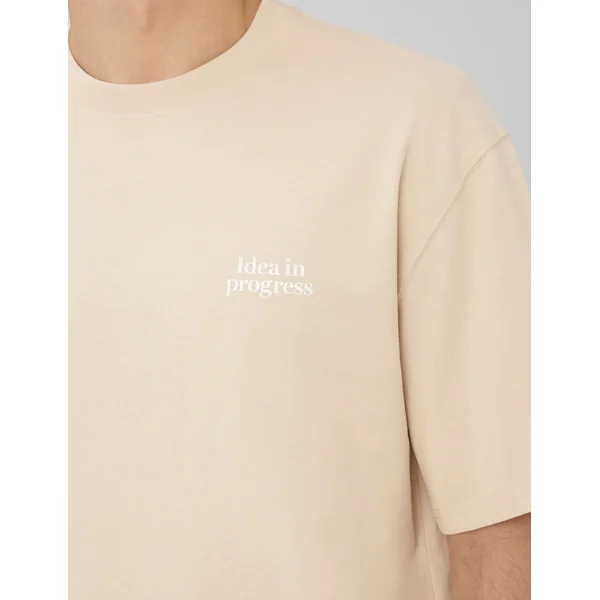 T-shirt animation devant/dos Blanc cassé