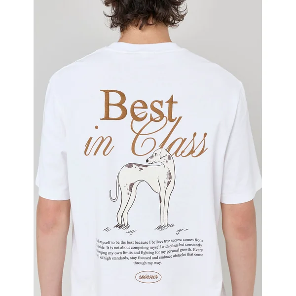 T-shirt animation devant/dos Blanc