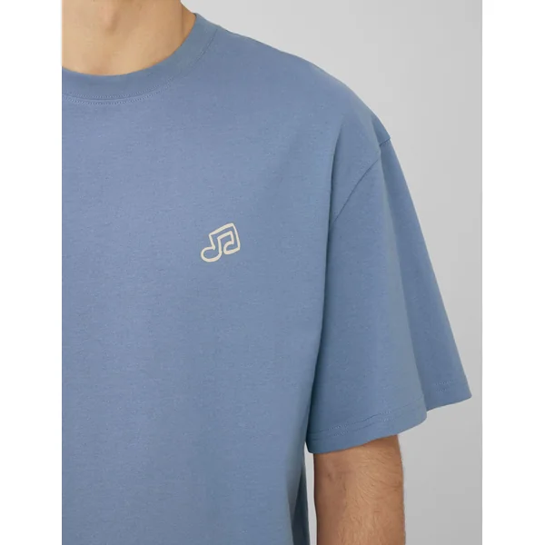 T-shirt animation devant/dos Bleu moyen
