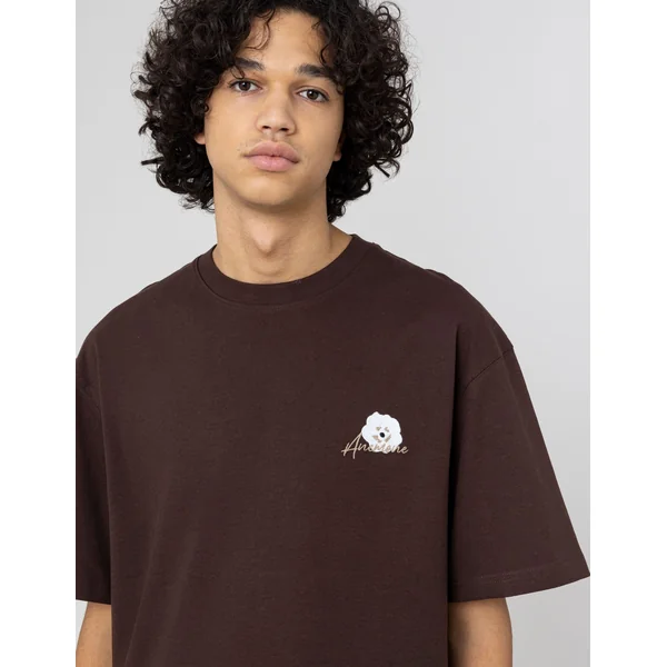T-shirt animation devant/dos Marron foncée