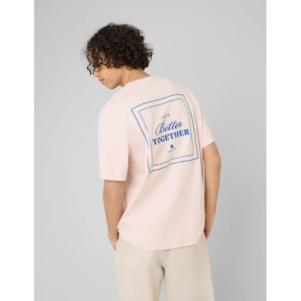 T-shirt animation devant/dos Rose