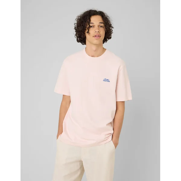 T-shirt animation devant/dos Rose