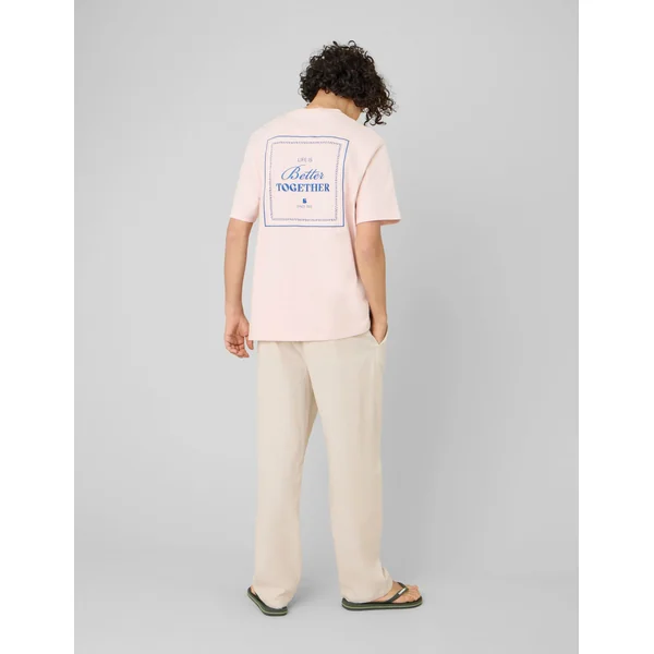 T-shirt animation devant/dos Rose