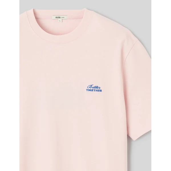 T-shirt animation devant/dos Rose