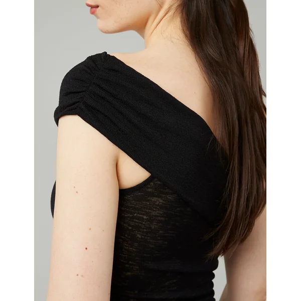 T-shirt asymétrique Noir