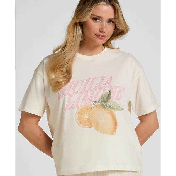 T-shirt avec Imprimé - Blanc