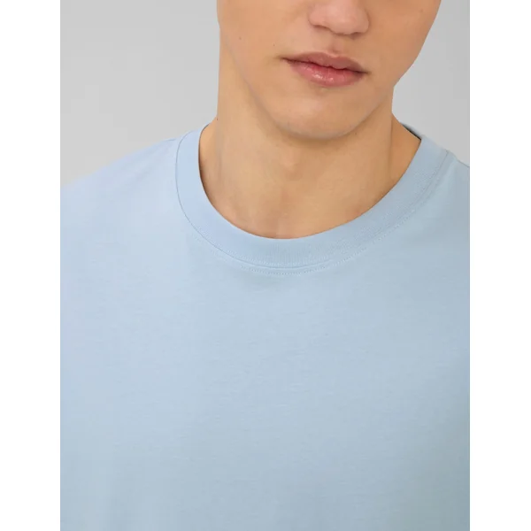 T-shirt avec étiquette message Bleu clair