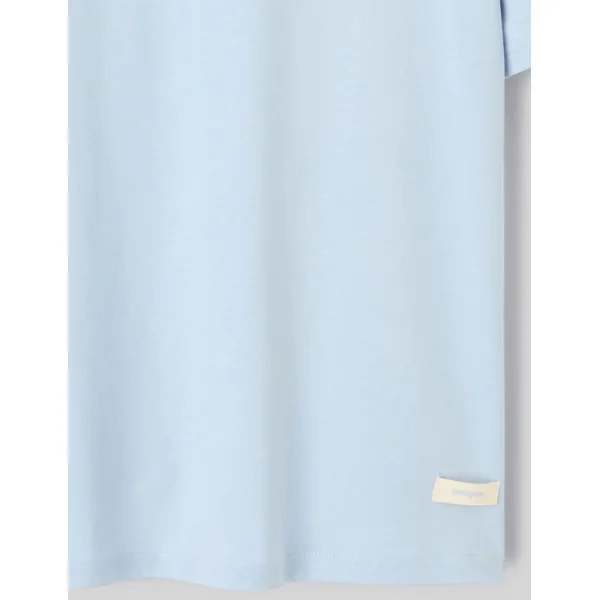 T-shirt avec étiquette message Bleu clair
