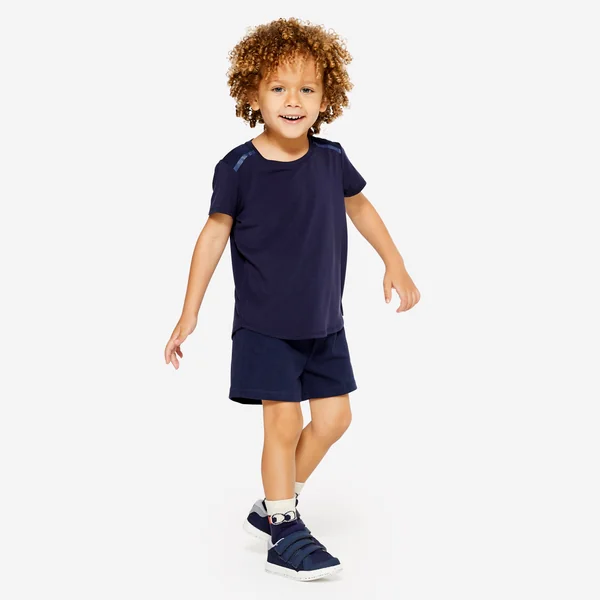T-shirt babygym léger et respirant enfant, Bleu marine