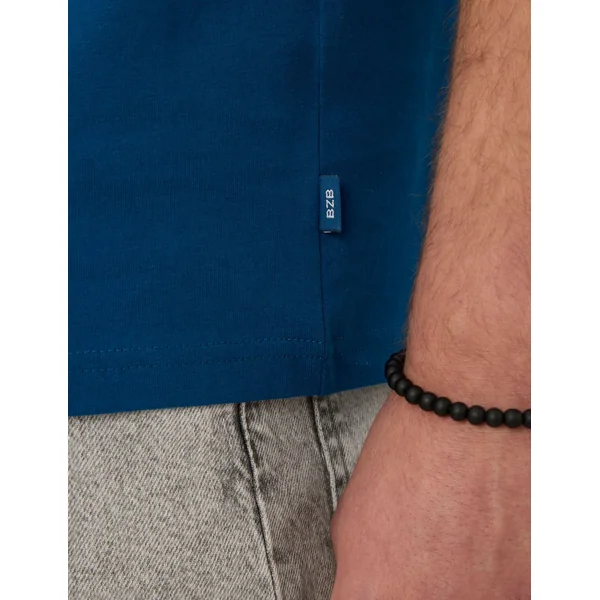 T-shirt basique Bleu foncé