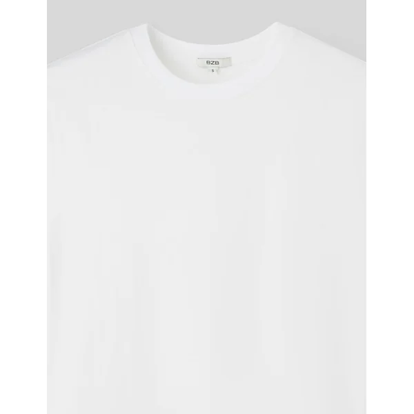 T-shirt basique col rond Blanc