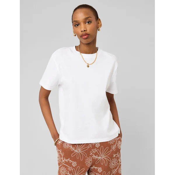 T-shirt basique uni Blanc