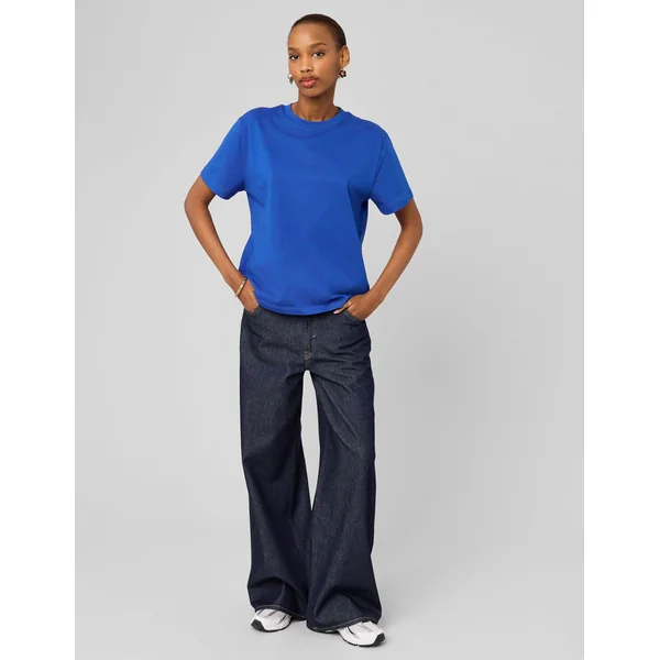 T-shirt basique uni Bleu foncé