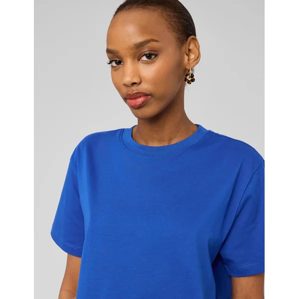 T-shirt basique uni Bleu foncé