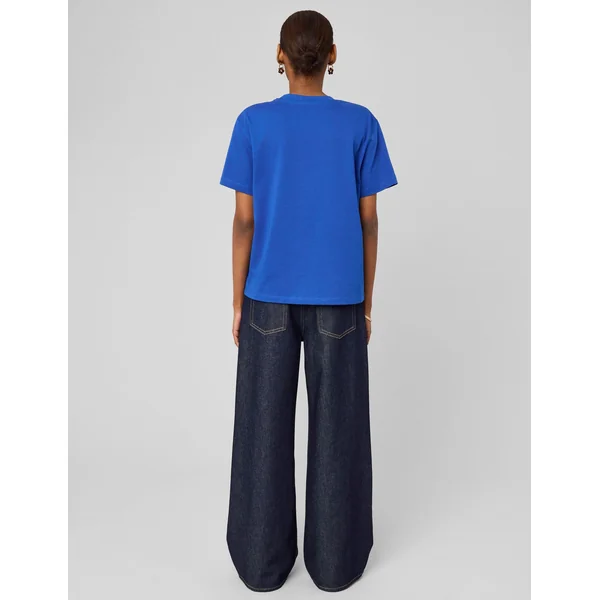 T-shirt basique uni Bleu foncé