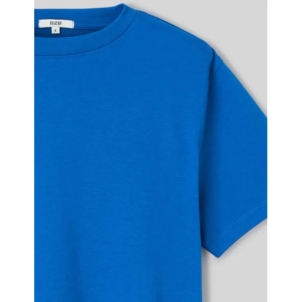 T-shirt basique uni Bleu foncé