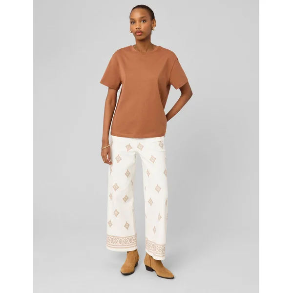 T-shirt basique uni Camel