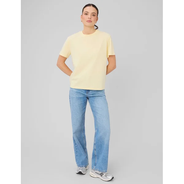 T-shirt basique uni JAUNE PASTEL