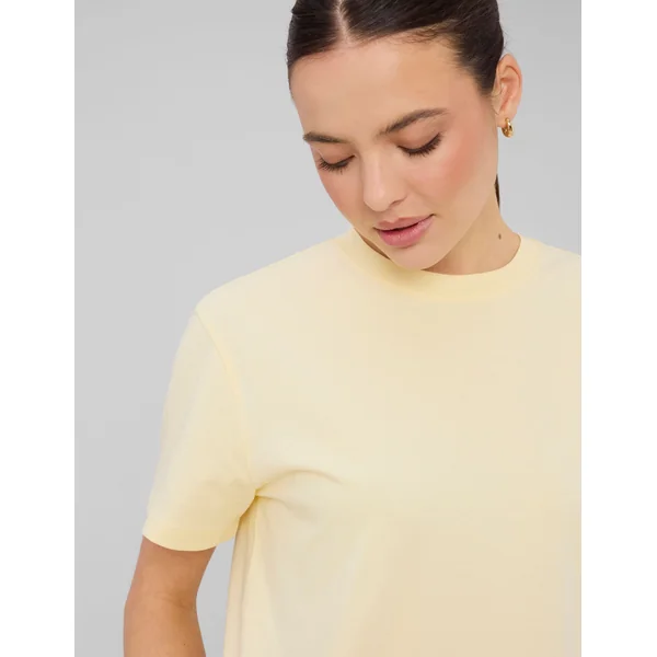 T-shirt basique uni JAUNE PASTEL