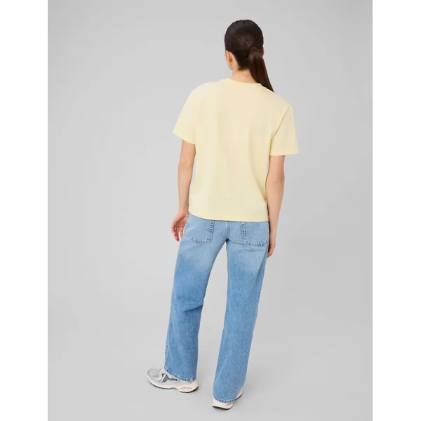 T-shirt basique uni JAUNE PASTEL