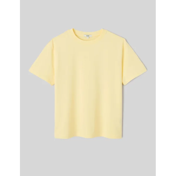 T-shirt basique uni JAUNE PASTEL