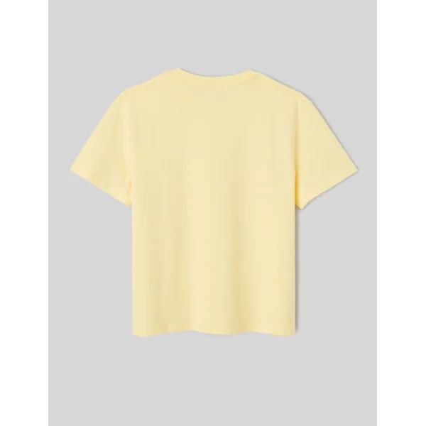 T-shirt basique uni JAUNE PASTEL
