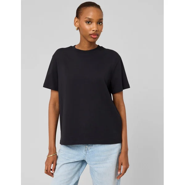 T-shirt basique uni Noir
