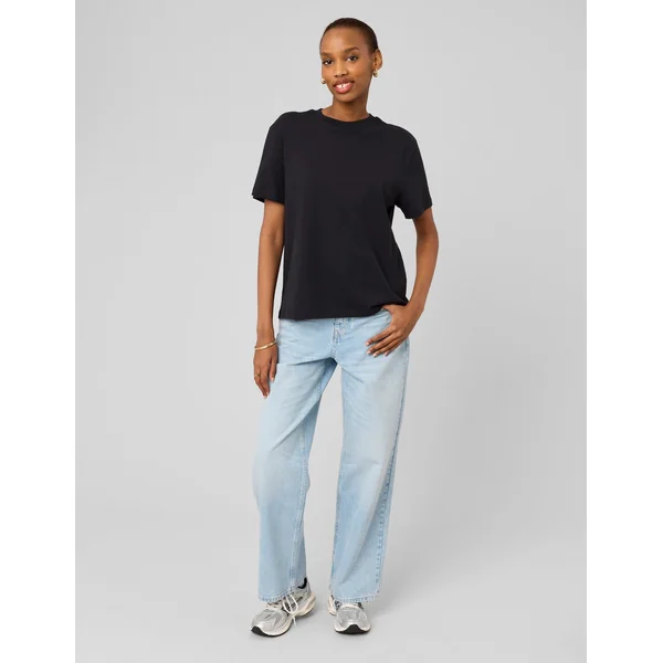 T-shirt basique uni Noir
